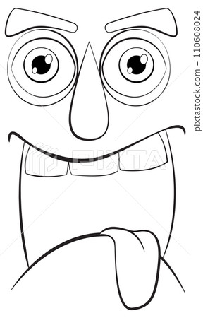 Quirky Character\'s Joyful Expression 110608024