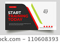 Fitness gym exercise YouTube channel thumbnail and gym web banner template, Fitness gym training class thumbnail social media YouTube channel thumbnail, Video thumbnail 110608393
