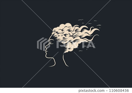 描繪複雜情感的抽象肖像概念藝術作品AI圖像10 110608436