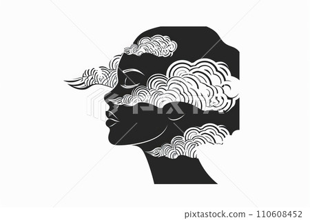Abstract portrait depicting complex emotions Conceptual art piece AI image 26 110608452
