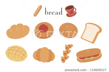Hand-painted fresh bread set Hand-painted fresh bread set 110608527