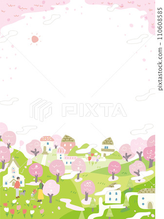 Spring cityscape_vertical 110608585