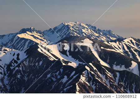 Snow-capped Tateyama mountain range in the Northern Alps Snow-capped Tateyama mountain range in the Northern Alps 110608912