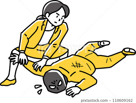 一名女子製服了一名蒙面劫匪 110609162