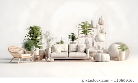 interior design concept home modern architecture furniture object idea generative Ai. 110609163
