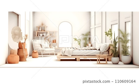 interior design concept home modern architecture furniture object idea generative Ai. 110609164