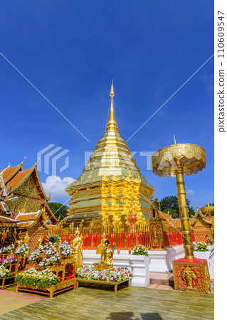 Phra That Doi Suthep Temple is buddhist temple in Chiang Mai, Thailand. Phra That Doi Suthep Temple is buddhist temple in Chiang Mai, Thailand. 110609547