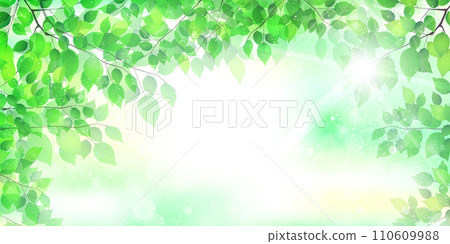 新的綠色留下風景背景 新的綠色留下風景背景 110609988