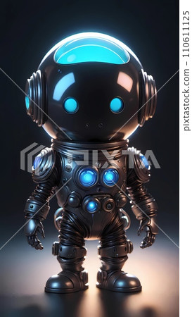 Antimatter robot 3d character design concept illustration 110611125