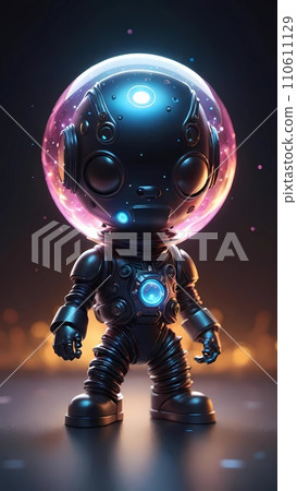 Antimatter robot 3d character design concept illustration 110611129