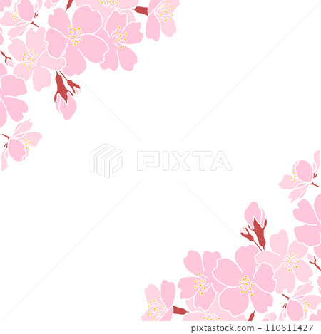 櫻花背景框方形壁紙 110611427