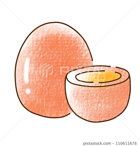 Loose and simple seasoned egg, single item, color, analog style 110611678