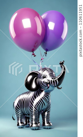 Happy animal shaped balloons illustration Happy animal shaped balloons illustration 110611951