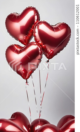 Balloons in the shape of heart background illustration Balloons in the shape of heart background illustration 110612001