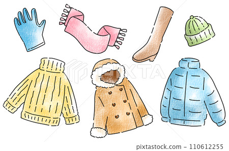 寬鬆簡約冬季時尚套裝色彩模擬風格 110612255