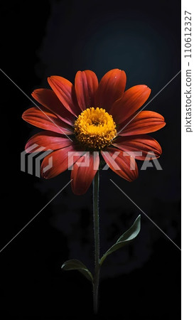 close up of daisy on dark background 110612327