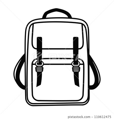 Backpack icon. Hiking backpack. Vector illustration. Backpack icon. Hiking backpack. Vector illustration. 110612475