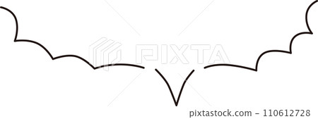 尖尖的手寫語音氣泡框簡單線條 尖尖的手寫語音氣泡框簡單線條 110612728