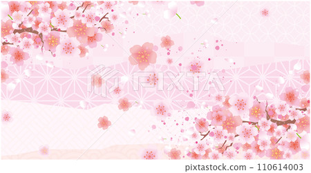 春天櫻花日式框架背景 110614003