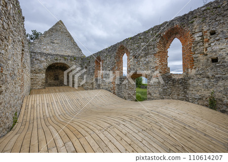 Haluzice, Romanesque church ruins, Slovakia Haluzice, Romanesque church ruins, Slovakia 110614207