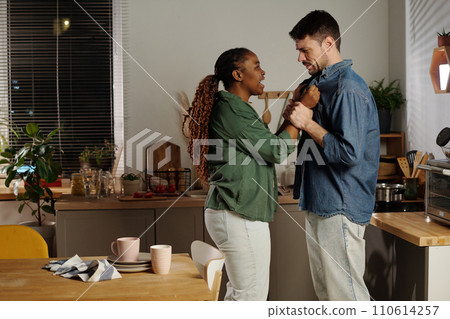 Furious woman blaming her husband 110614257