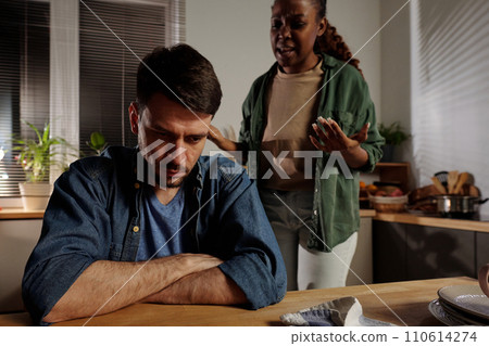 Young stressed man with crossed arms Young stressed man with crossed arms 110614274