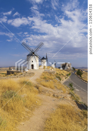Windmills in Consuegra, Toledo, Castilla La Mancha, Spain 110614358