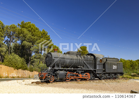 Steam engine, oldest copper mines in the world, Minas de Riotinto, Spain 110614367