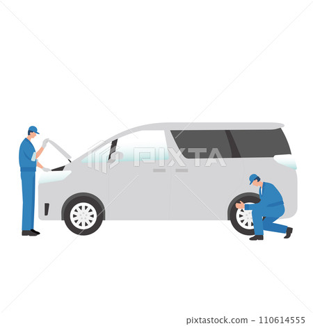 Mechanic illustration Flat vector material 110614555