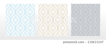 Set of abstract geometric patterns. Seamless vector backgrounds. Colored ornaments Graphic modern patterns Simple lattice graphic design Set of abstract geometric patterns. Seamless vector backgrounds. Colored ornaments Graphic modern patterns Simple lattice graphic design 110615247