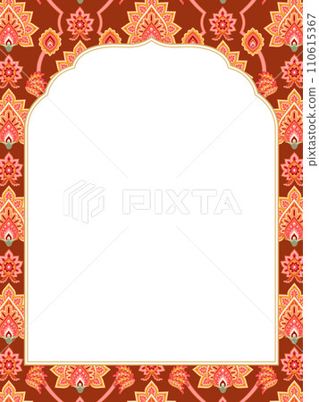 Indian style pattern frame (vertical orientation) Indian style pattern frame (vertical orientation) 110615367