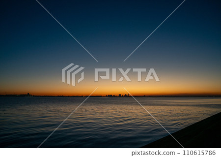 Sunset over the sea Sunset over the sea 110615786