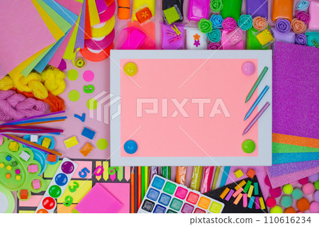 Abstract pastel pink fashion sstyle. Freelance fashion femininity workspace Abstract pastel pink fashion sstyle. Freelance fashion femininity workspace 110616234