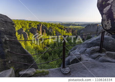 Blacksmith gorge (Kovarova rokle), Nature reserve Broumovske steny, Eastern Bohemia, Czech Republic Blacksmith gorge (Kovarova rokle), Nature reserve Broumovske steny, Eastern Bohemia, Czech Republic 110616334