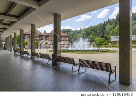 Luhacovice, picturesque spa town in Southern Moravia, Czech Republic 110616408