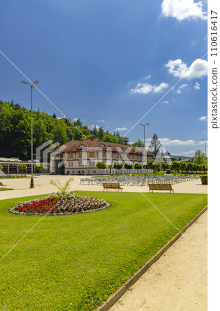 Luhacovice, picturesque spa town in Southern Moravia, Czech Republic 110616417