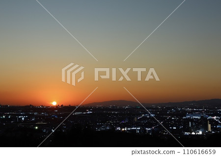 kyoto, evening scene, sunset 110616659