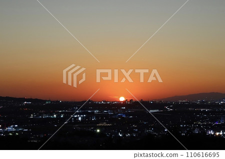 kyoto, evening scene, sunset 110616695