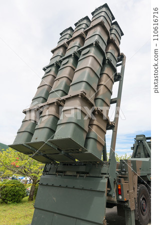 Ground Self-Defense Force Type 12 surface-to-ship guided missile launcher 110616716