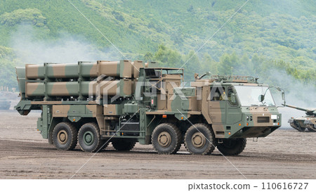 日本陸上自衛隊12型地對艦飛彈發射裝置運行 日本陸上自衛隊12型地對艦飛彈發射裝置運行 110616727