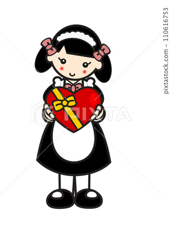 maid with presents 110616753