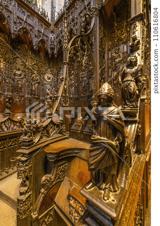 interior of the cathedral of Sainte-Marie in Auch, Gers department, Occitanie, France 110616804