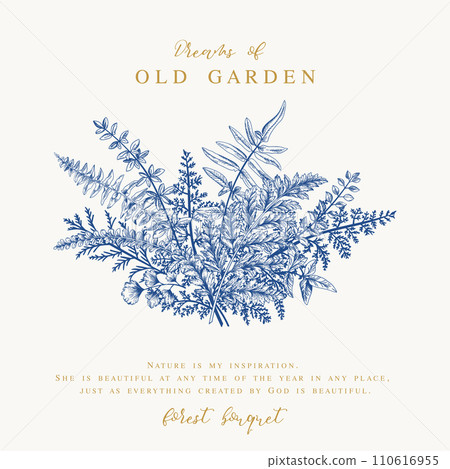 Arrangement with ferns 110616955