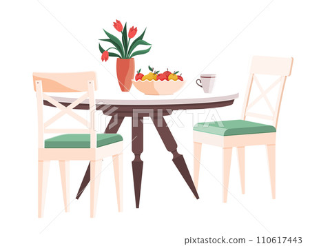 Kitchen furniture vector illustration. Stylish furniture and durable kitchenware define essence culinary setting The installation kitchen accessories transforms domestic space into haven Culinary 110617443