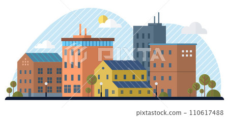 Clean city vector illustration. In metaphorical garden of clean city, seeds of environmental consciousness are sown and nurtured It is place where nature and urban life thrive in harmony Clean city vector illustration. In metaphorical garden of clean city, seeds of environmental consciousness are sown and nurtured It is place where nature and urban life thrive in harmony 110617488