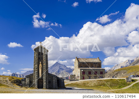 Chapelle Notre-Dame de l'Iseran or Notre-Dame-de-Toute-Prudence, Col de l'Iseran, Savoy, France Chapelle Notre-Dame de l'Iseran or Notre-Dame-de-Toute-Prudence, Col de l'Iseran, Savoy, France 110617494