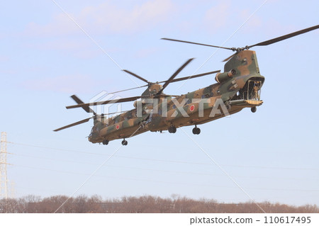 直升機同時起飛:CH-47J陸上自衛隊演習 直升機同時起飛:CH-47J陸上自衛隊演習 110617495
