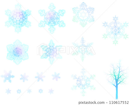 Winter material set (snowflake) 110617552