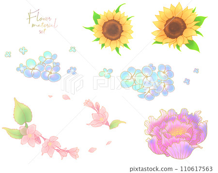 Seasonal flower material set (translucent) Seasonal flower material set (translucent) 110617563