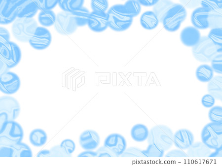 Blue hologram style polka dot frame illustration material 110617671